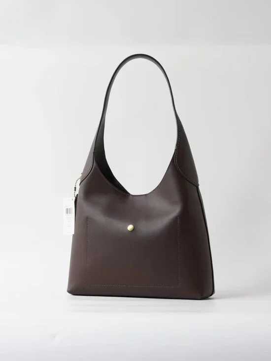 Coach Brooklyn Series Retro Brown Leather Shoulder Bag - Picture 3 of 9